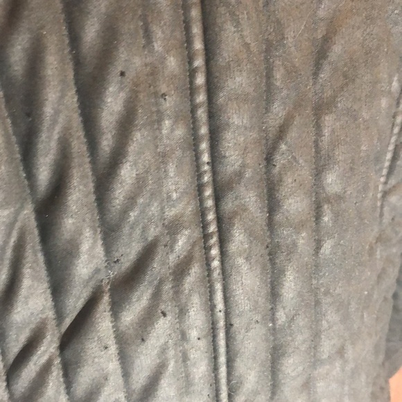 Mudd black jacket /white faux fur detachable collar XL/pink lining /mid 2000's - Picture 14 of 16